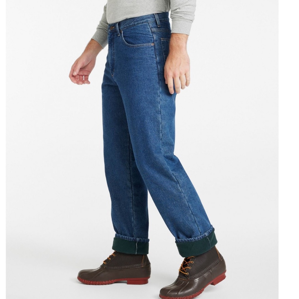 L.L.Bean Men's Double L Jeans, Classic FIT Fleece-Lined Jeans 36/30